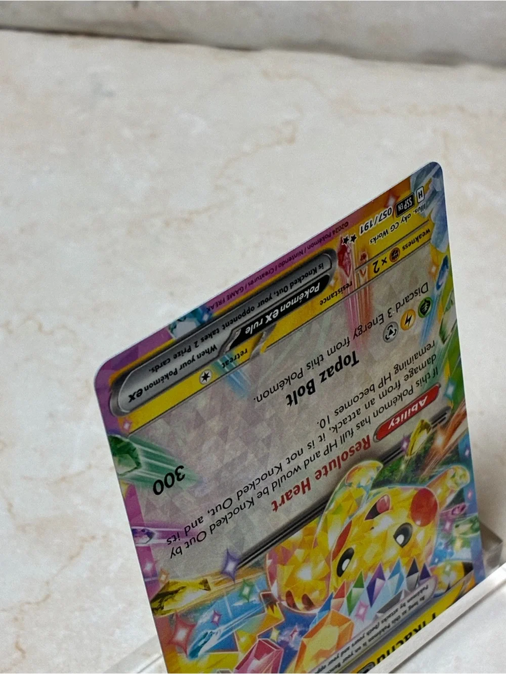 Pikachu EX Double Rate Holo Pokemon Card - 057/191